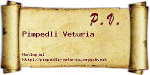 Pimpedli Veturia névjegykártya